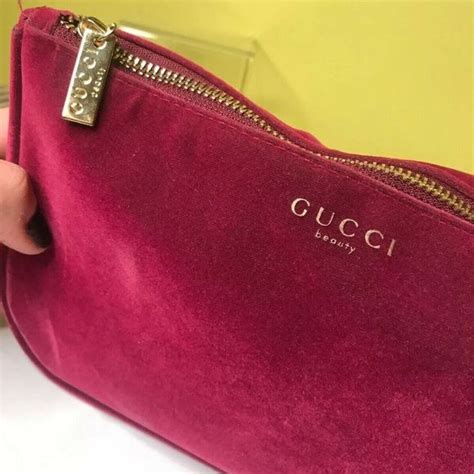 gucci beauty bag pink|Gucci makeup bag free gift.